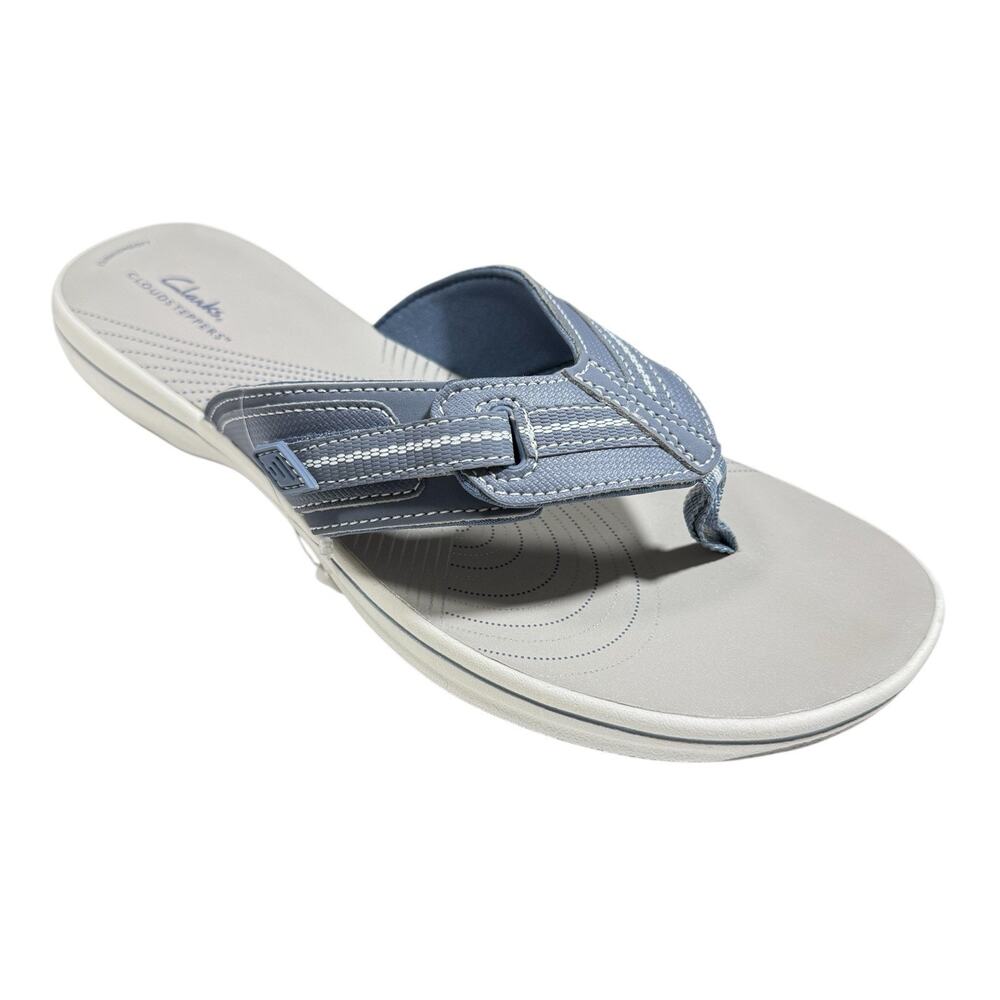 Clarks Grey Cloudsteppers Women's Brinkley Jazz Flip-Flops SZ/11